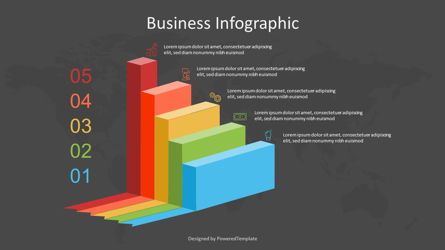Business Stairs Infographics, Deslizar 2, 07085, Infográficos — PoweredTemplate.com