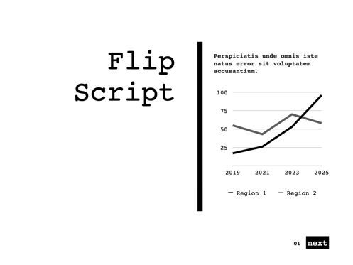 Flip Script Keynote Presentation Template, Slide 17, 07090, Modelli Presentazione — PoweredTemplate.com