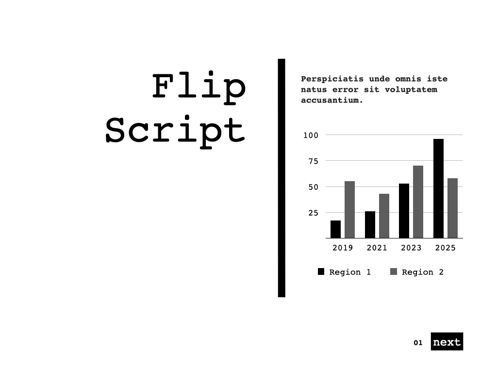 Flip Script Keynote Presentation Template, Slide 18, 07090, Modelli Presentazione — PoweredTemplate.com