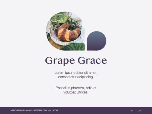 Grape Grace Keynote Presentation Template, Slide 10, 07092, Presentation Templates — PoweredTemplate.com
