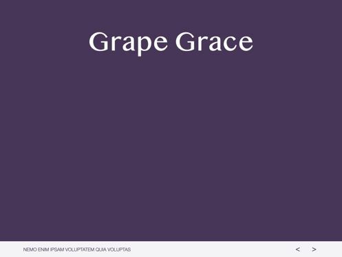 Grape Grace Keynote Presentation Template, Diapositive 13, 07092, Modèles de présentations — PoweredTemplate.com