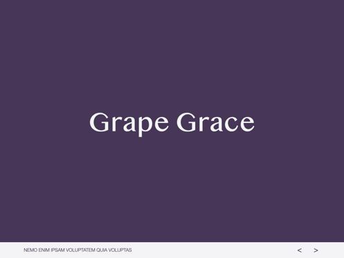 Grape Grace Keynote Presentation Template, Diapositive 14, 07092, Modèles de présentations — PoweredTemplate.com