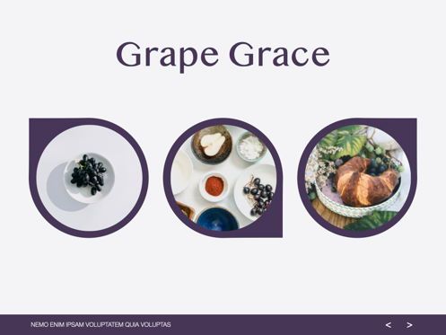 Grape Grace Keynote Presentation Template, Slide 16, 07092, Templat Presentasi — PoweredTemplate.com