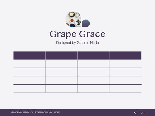 Grape Grace Keynote Presentation Template, Diapositiva 19, 07092, Plantillas de presentación — PoweredTemplate.com