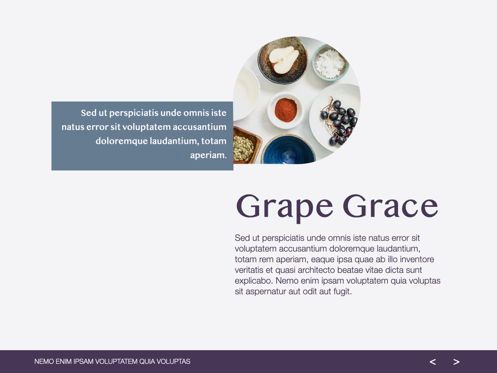 Grape Grace Keynote Presentation Template, Slide 2, 07092, Modelli Presentazione — PoweredTemplate.com