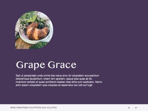 Grape Grace Keynote Presentation Template, Dia 3, 07092, Presentatie Templates — PoweredTemplate.com