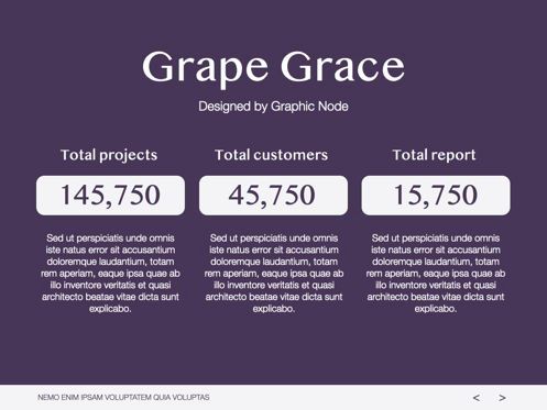 Grape Grace Keynote Presentation Template, Diapositiva 5, 07092, Plantillas de presentación — PoweredTemplate.com