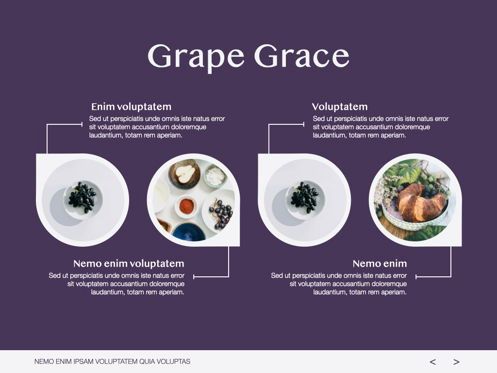 Grape Grace Keynote Presentation Template, Dia 7, 07092, Presentatie Templates — PoweredTemplate.com