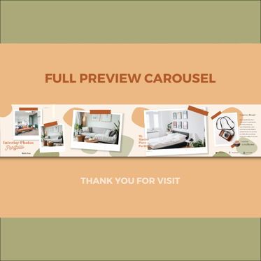 Mini online interior photography portfolio instagram carousel powerpoint template, 幻灯片 3, 07120, 演示模板 — PoweredTemplate.com