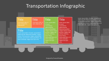 Container Truck Infographic, Diapositive 2, 07123, Infographies — PoweredTemplate.com