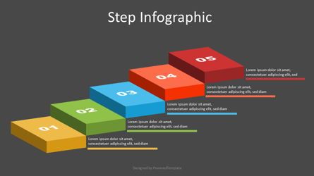 Volumetric Colorful Steps Infographic, スライド 2, 07137, インフォグラフィック — PoweredTemplate.com