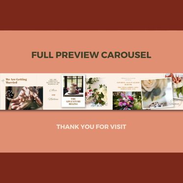 Digital wedding invitation instagram carousel powerpoint template, Folie 3, 07138, Infografiken — PoweredTemplate.com