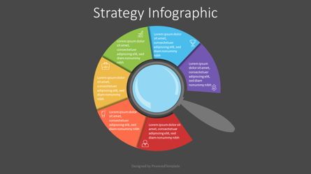 Magnifying Glass with Circular Options, Slide 2, 07147, Education Charts and Diagrams — PoweredTemplate.com