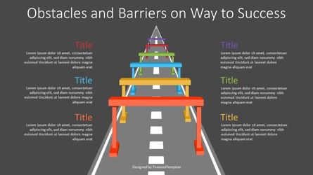 Obstacles and Barriers on Way to Success, スライド 2, 07166, インフォグラフィック — PoweredTemplate.com