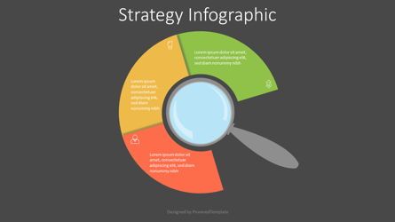 Magnifying Glass with 3 Circular Options, Diapositive 2, 07169, Infographies — PoweredTemplate.com