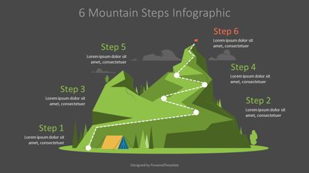 Six Mountain Steps Graphics, Slide 2, 07184, Infographics — PoweredTemplate.com