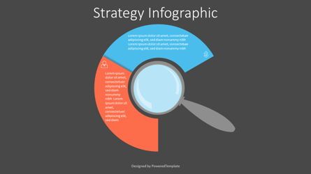 Magnifying Glass with 2 Circular Options, Diapositiva 2, 07188, Infografías — PoweredTemplate.com