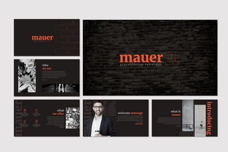 Mauer - PowerPoint Template, スライド 2, 07207, プレゼンテーションテンプレート — PoweredTemplate.com