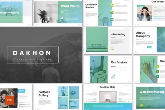 Dakhon - PowerPoint Template, PowerPoint模板, 07227, 演示模板 — PoweredTemplate.com