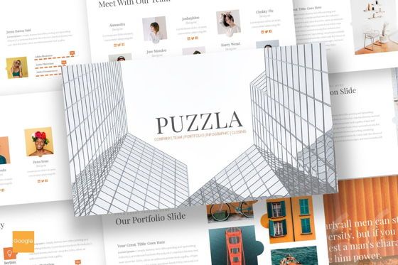 Puzzla - Google Slide Template, Googleスライドのテーマ, 07246, プレゼンテーションテンプレート — PoweredTemplate.com