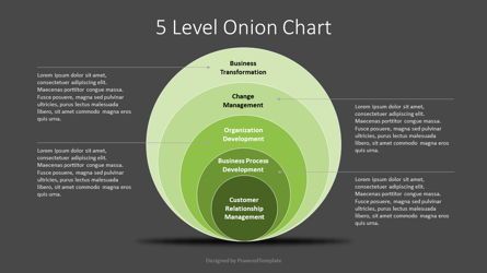 Five Level Onion Chart, スライド 2, 07254, ビジネスモデル — PoweredTemplate.com