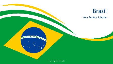 Brazil National Flag, Gratis Tema de Google Slides, 07264, Gráficos circulares — PoweredTemplate.com