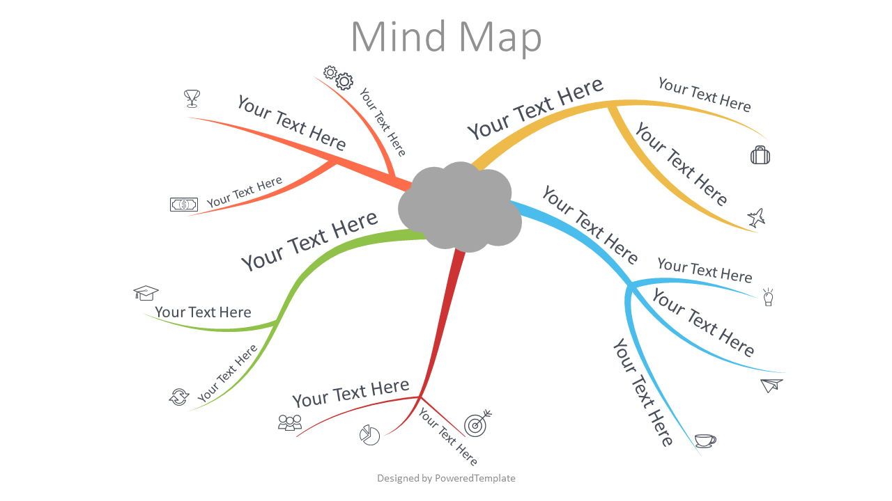 Mind Map Visualization Para Presentaciones De Powerpoint Descargar Ahora Poweredtemplate Com