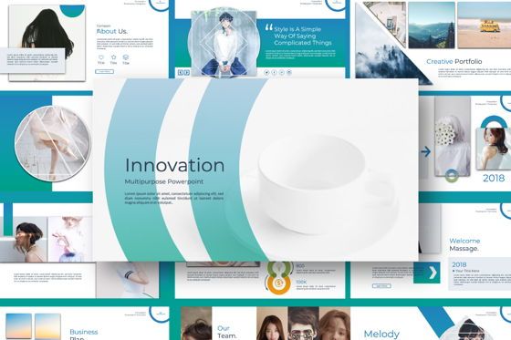 Innovation Business Powerpoint, PowerPoint-sjabloon, 07327, Presentatie Templates — PoweredTemplate.com