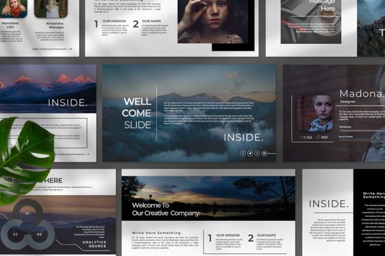 Inside Creative Google Slide, Dia 6, 07328, Presentatie Templates — PoweredTemplate.com