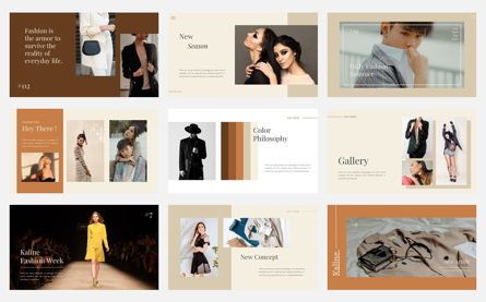 Kaline - Fashion Google Slide Template, 幻灯片 3, 07330, 演示模板 — PoweredTemplate.com
