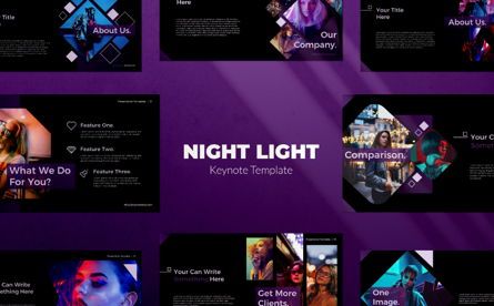 Night Light Business Keynote, Apple基調講演テンプレート, 07335, プレゼンテーションテンプレート — PoweredTemplate.com