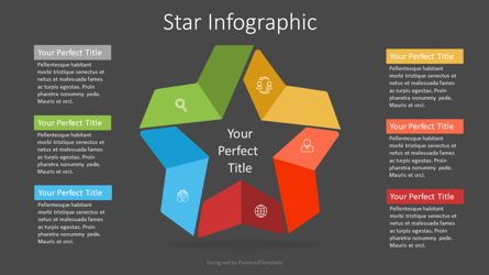 Colorful Star Infographic, Diapositiva 2, 07337, Infografías — PoweredTemplate.com