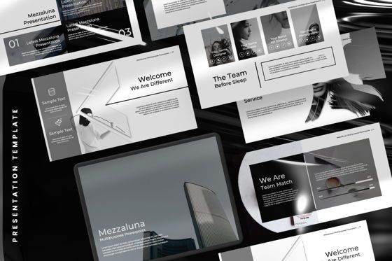 Mezzaluna Business Google Slide, Google幻灯片主题, 07346, 演示模板 — PoweredTemplate.com