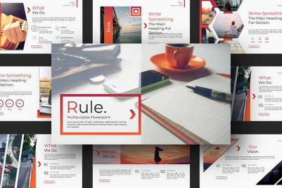 Rule Creative Powerpoint, Diapositiva 4, 07365, Plantillas de presentación — PoweredTemplate.com