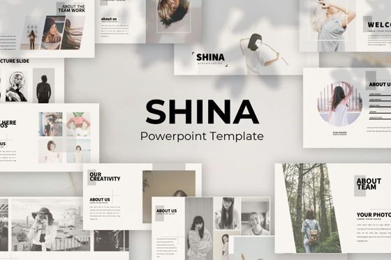 Shina Business Powerpoint, Plantilla de PowerPoint, 07366, Plantillas de presentación — PoweredTemplate.com
