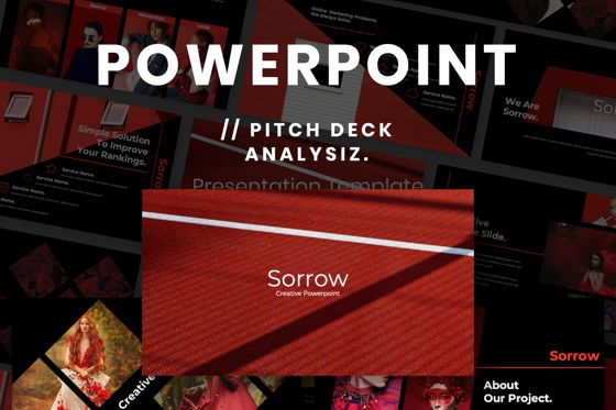Sorrow Business Powerpoint, PowerPoint Template, 07369, Presentation Templates — PoweredTemplate.com