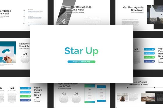 Star Up Creative Powerpoint, Slide 7, 07372, Presentation Templates — PoweredTemplate.com