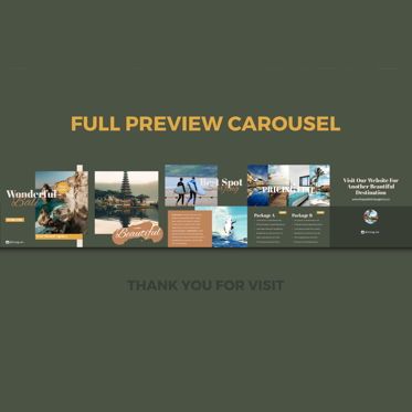 Traveling agency tour instagram carousel powerpoint template, Slide 3, 07432, Model Bisnis — PoweredTemplate.com