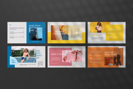 Claris Creative Brand Powerpoint, Diapositiva 4, 07434, Plantillas de presentación — PoweredTemplate.com