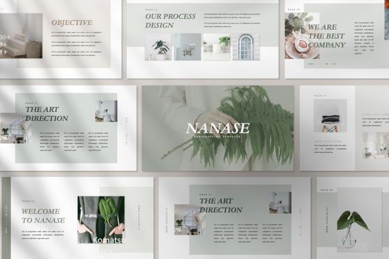 Nanase Creative Powerpoint, PowerPoint-sjabloon, 07436, Presentatie Templates — PoweredTemplate.com