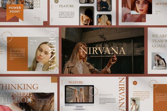 Nirvana Brand Powerpoint, Modelo do PowerPoint, 07456, Modelos de Apresentação — PoweredTemplate.com