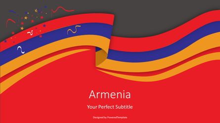 Armenia Flag Cover Slide, Deslizar 2, 07458, Modelos de Apresentação — PoweredTemplate.com