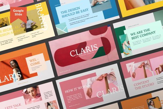 Claris Creative Brand Google Slide, Googleスライドのテーマ, 07460, プレゼンテーションテンプレート — PoweredTemplate.com