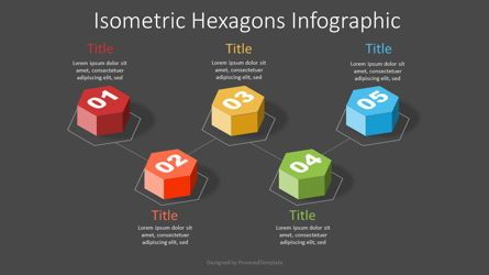 Isometric Hexagon Roadmap, Gratis Tema de Google Slides, 07464, Infografías — PoweredTemplate.com
