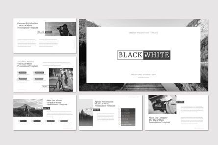 Black and White - Google Slides Template, スライド 2, 07505, プレゼンテーションテンプレート — PoweredTemplate.com