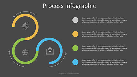 3 Stage Process Infographic, Slide 2, 07526, Diagram Proses — PoweredTemplate.com