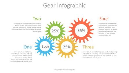 Colorful Gear Infographic, Slide 2, 07532, Infographics — PoweredTemplate.com