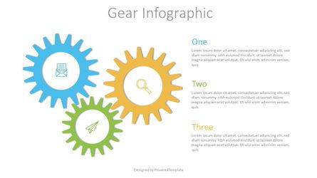 Gear Chain Infographic, Deslizar 2, 07539, Infográficos — PoweredTemplate.com