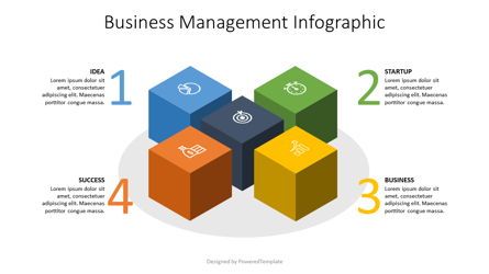 Business Infographics Cube, Dia 2, 07573, Infographics — PoweredTemplate.com