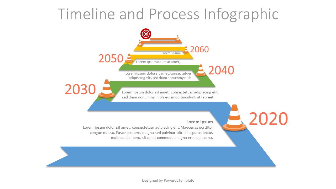 Winding to Horizon Roadmap Infographic - Free Presentation Template for ...